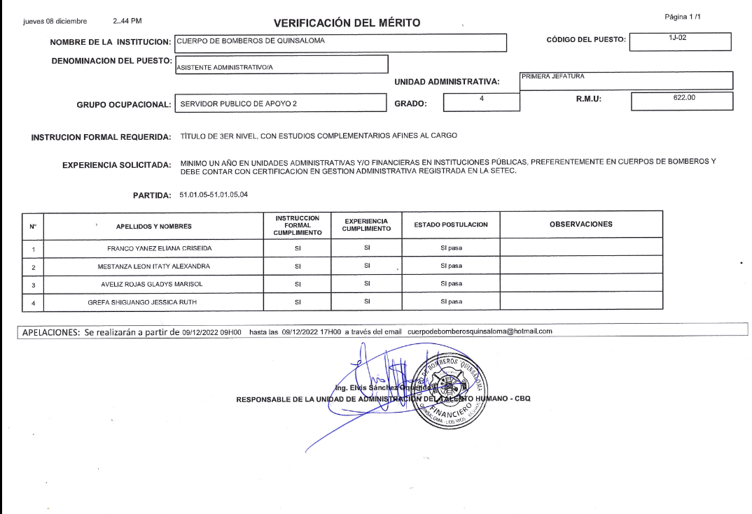 VERIFICACIÓN DEL MÉRITO : ASISTENTE ADMINISTRATIVO/A VERIFICACIÓN DEL MÉRITO : ASISTENTE ADMINISTRATIVO/A
